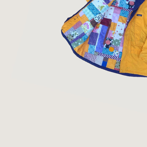 yellow patagonia delaminated jacket repaired at boroboro - relined and altered shape